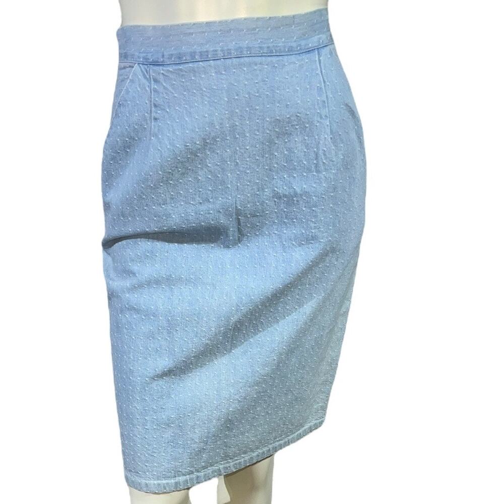 Vintage 1990s Kayo of California Fitted Denim Skirt High-Waisted Size Small